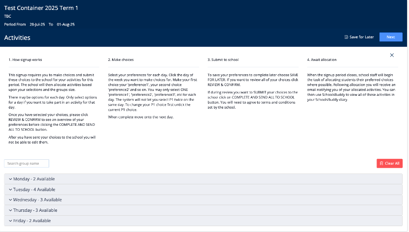 Test Container 2025 Term 1