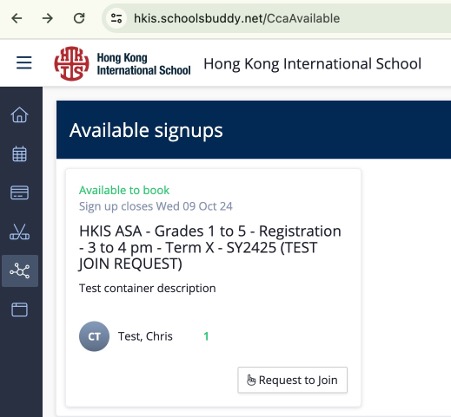 Available Signups